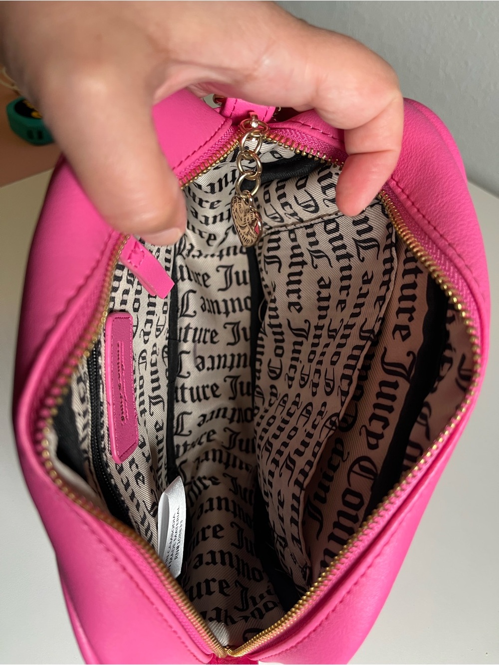 Juicy Couture Hot Pink Heart-Embellished Crossbody - Picture 4 of 5